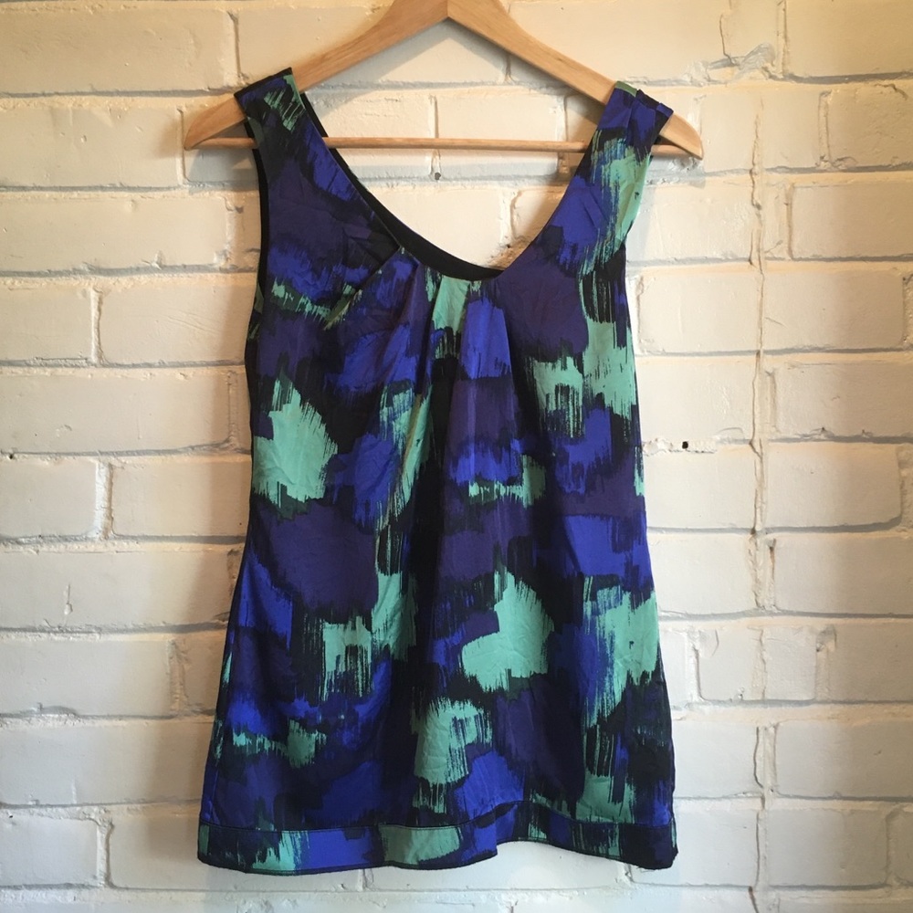 CALVIN KLEIN Silk Asymmetrical Tank Top Size XS